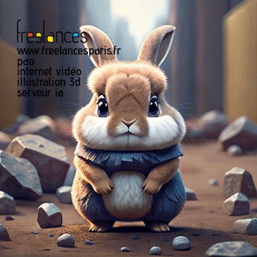 Pao internet vidéo illustration 3d serveur intelligence générative freelance paris studio de création 5T28GK50